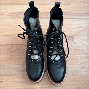Marc Fisher Black Leather and shearling Women's Boots